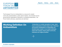 Tablet Screenshot of european-forum-on-antisemitism.org